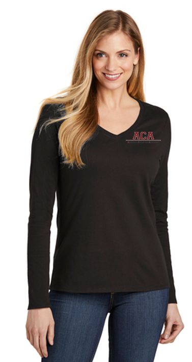 ACA - 64- District ® Women’s Very Important Tee ® Long Sleeve V-Neck