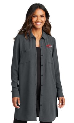 PFP - 03 - Port Authority® Women's Textured Crepe Long Tunic