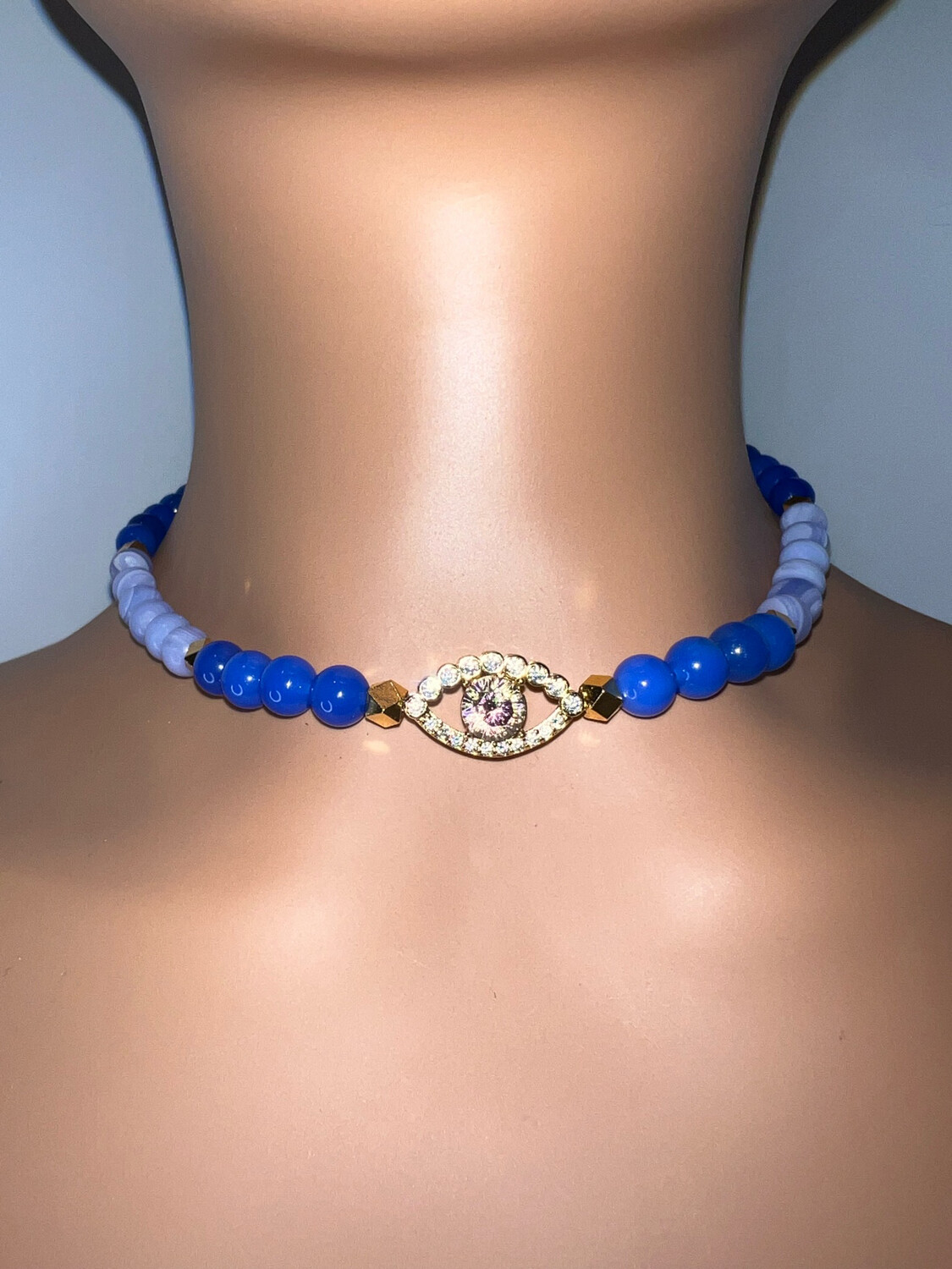 Diamond Evil Eye Chocker