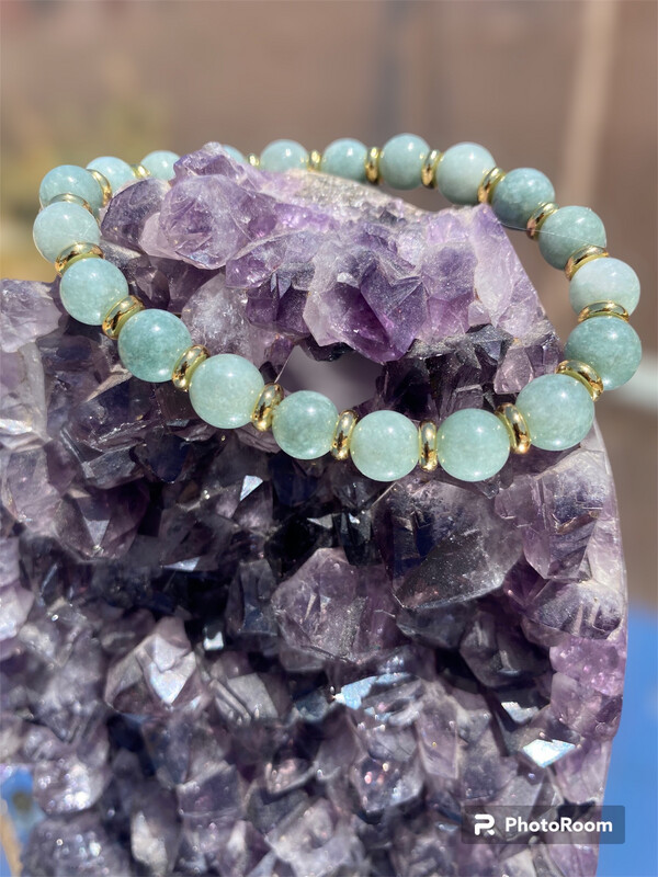 Burmese Jade W/ 18k Gold Plated Disc (The Blessed One)