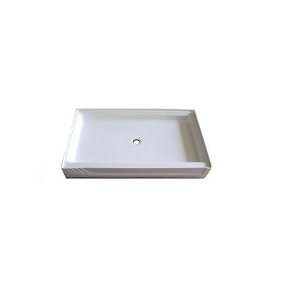 SHOWER PAN 35X60 ABS WHITE CENTER DRAIN