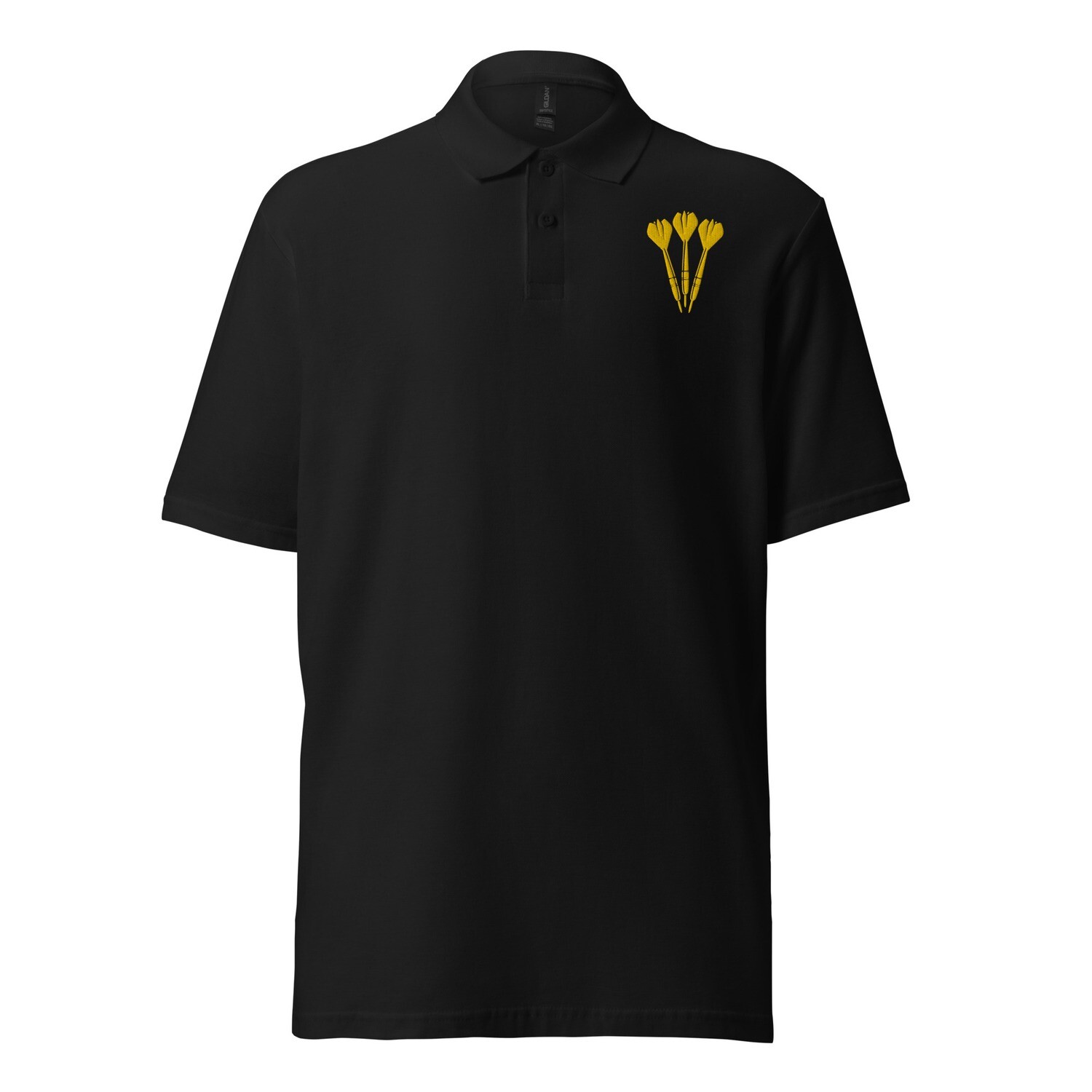 Yellow Darts pique polo shirt