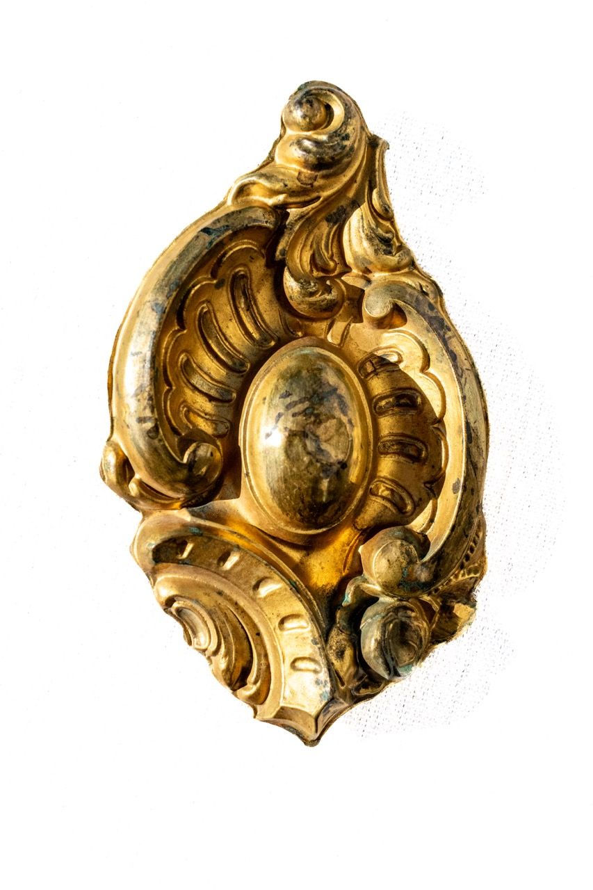 Antique Gilt-Brass Rococo Ornament / Furniture Mount