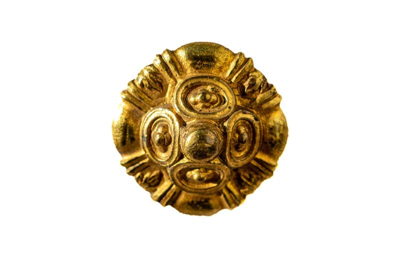 Antique Gilt-Brass Domed Boss / Rosette