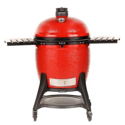 Kamado Joe® Big Joe™ III 24-inch Charcoal Grill in Red with Cart, Side Shelves, Grill Gripper, and Ash Tool
