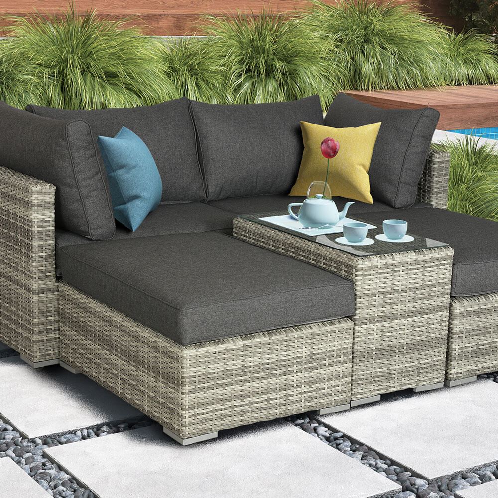 Westbury Versa Lounge Set Ash/Slate