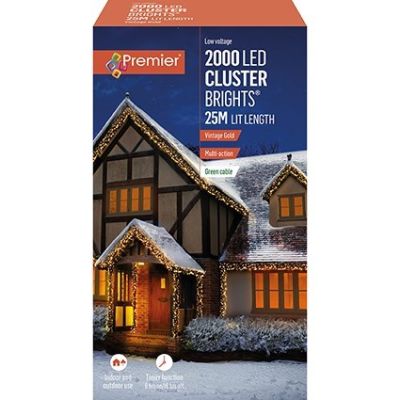 LED ClusterBrights - 2000 - 25m - Vintage Gold