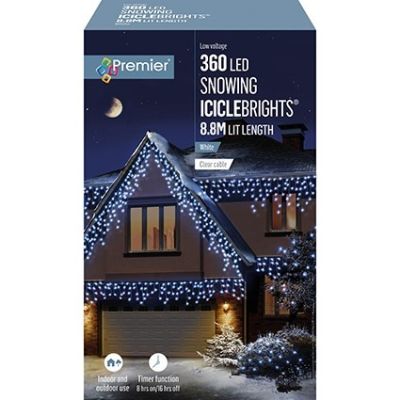 360 LED Snowing IcicleBrights - White - 8.8m