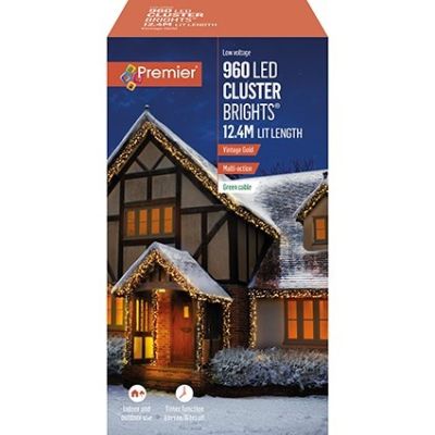 LED ClusterBrights - 960 - Vintage Gold - 12.4m