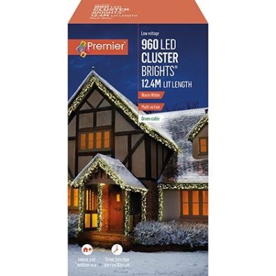 LED ClusterBrights - 960 - Warm White - 12.4m