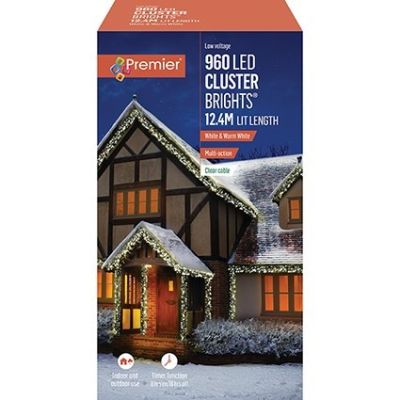 LED ClusterBrights - 960 - White &amp; Warm White - 12.4m