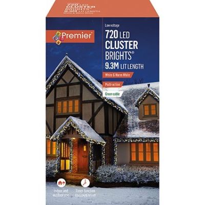 LED ClusterBrights - 720 -  9.3m - White &amp; Warm White