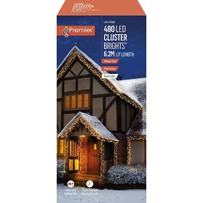 480 LED ClusterBrights - Vintage Gold - 6.2m