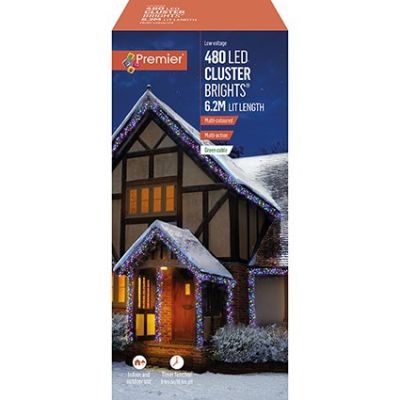 480 LED ClusterBrights - Multi-Coloured - 6.2m