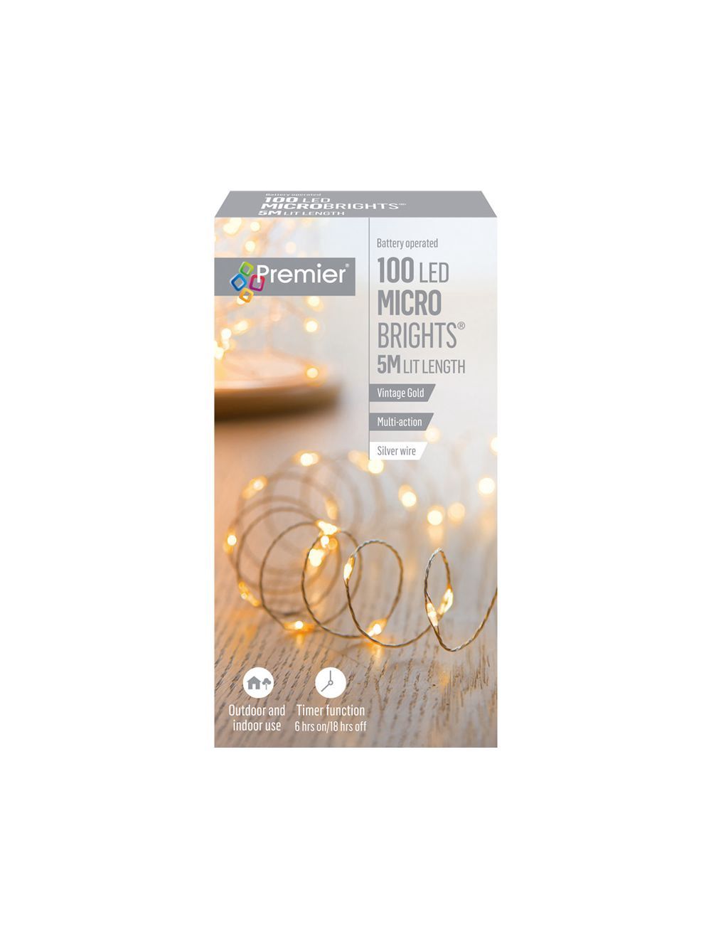 50 LED MicroBrights - Vintage Gold - 2.5m