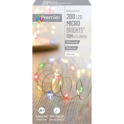 200 LED MicroBrights - Multi-Coloured - 10m