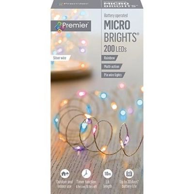 200 LED MicroBrights - Rainbow - 10m