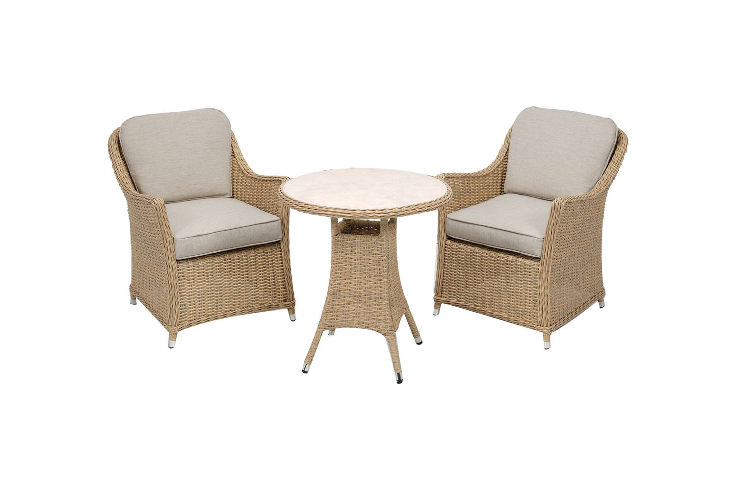 Antigua Bistro Set - Barley / Oatmeal