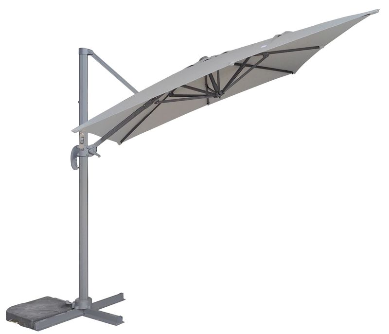 Galaxy Cantilever Parasol - 3m x 3m - Ash Grey