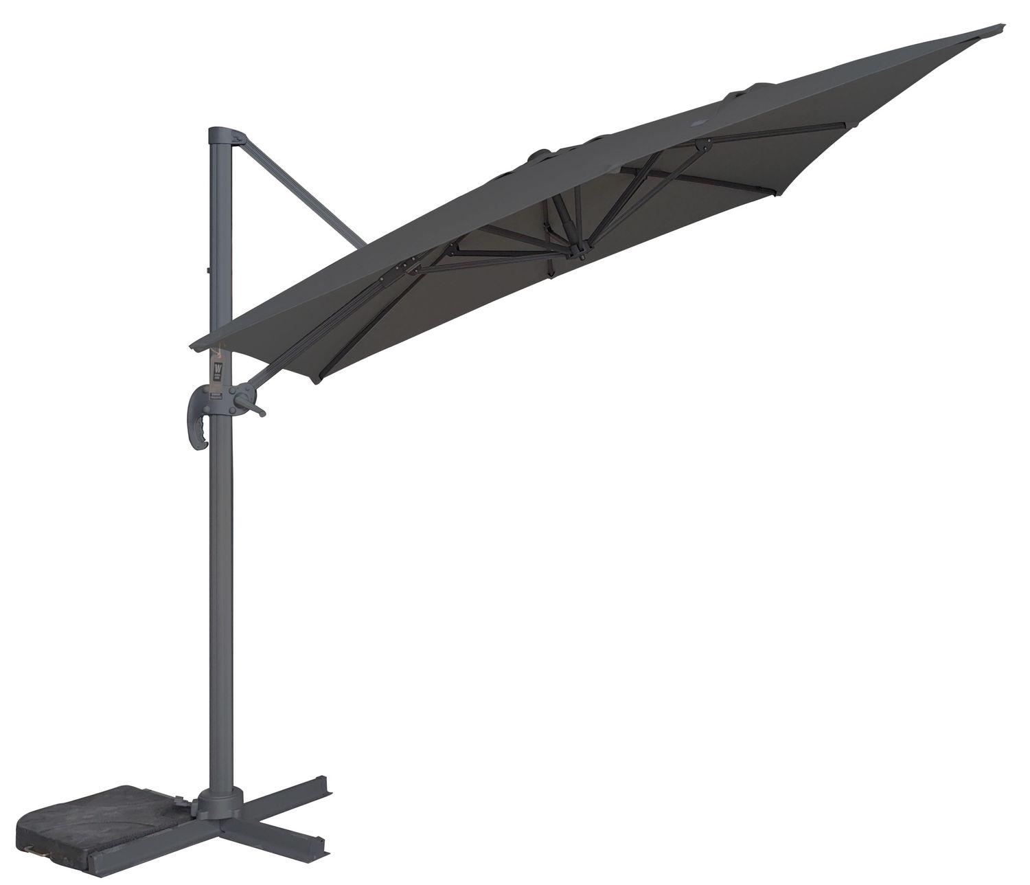 Galaxy Cantilever Parasol - 3m x 3m - Charcoal