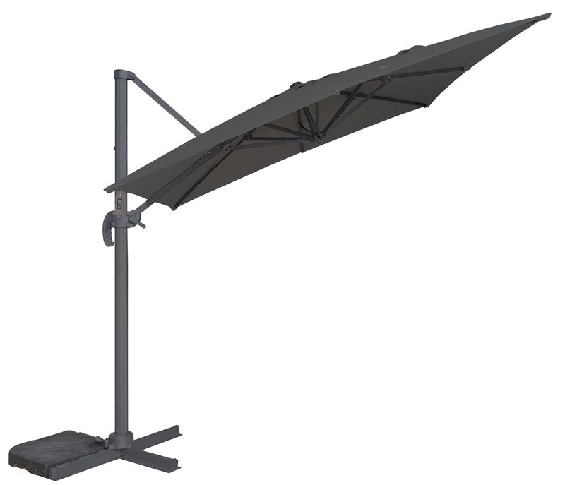 Galaxy Cantilever Parasol - 3m x 3m - Charcoal