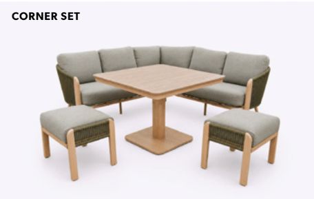 St Lucia - Corner Dining Set - Easy Lift