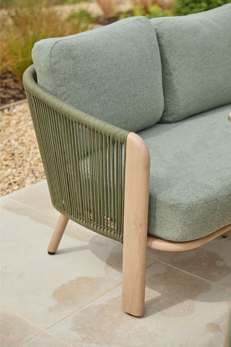 St Lucia - Corner Dining Set - Easy Lift, Cushion Colour: Moss, Type: Boxed, Weave Colour: Green