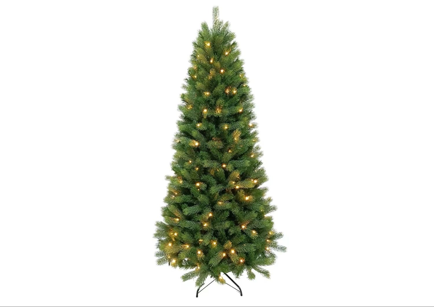 Artificial Christmas Tree - Aspen Slim, Size: 6.5ft / 195cm, Style: Prelit Warm White, Type: Boxed