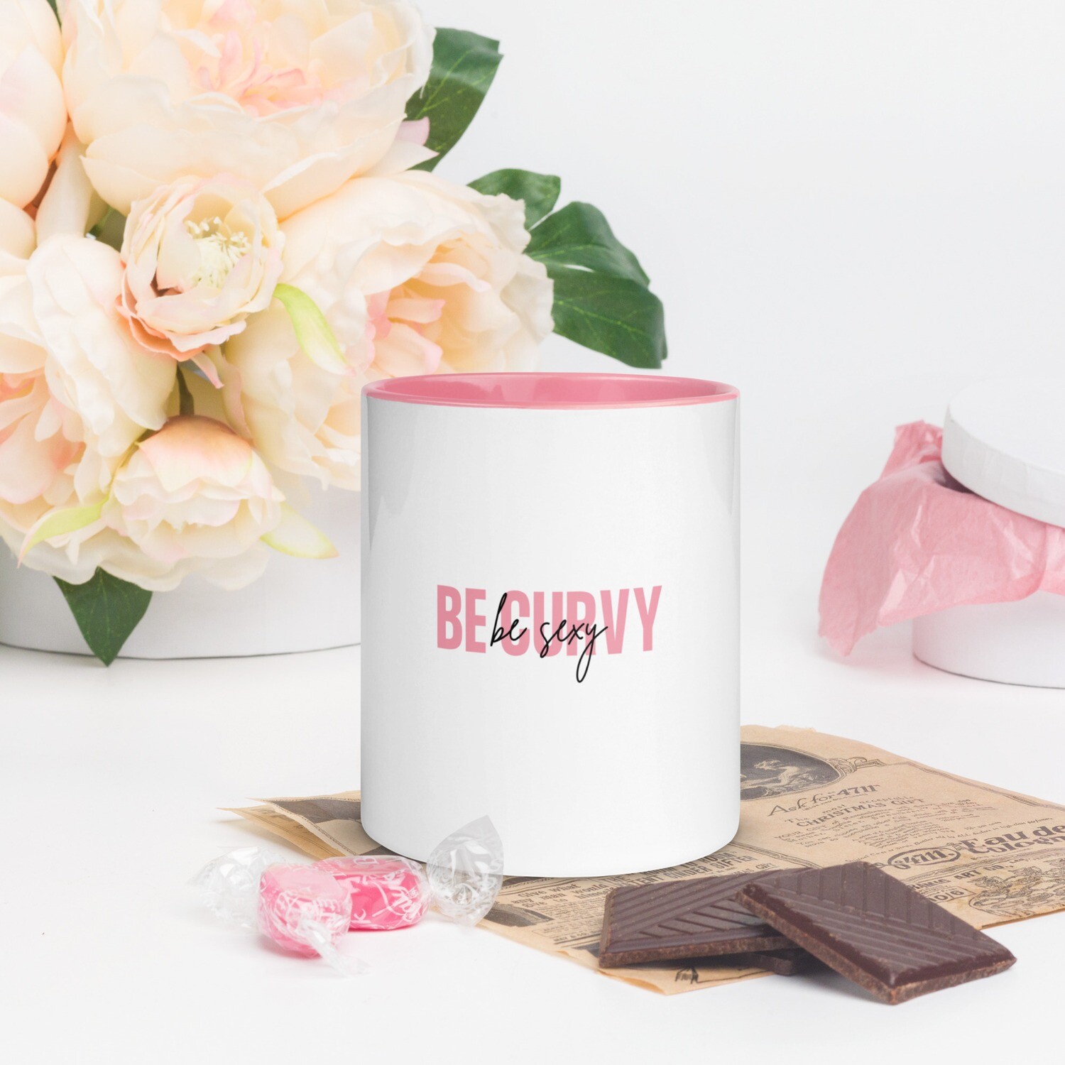 Mug &quot;Be Curvy Be Sexy&quot;