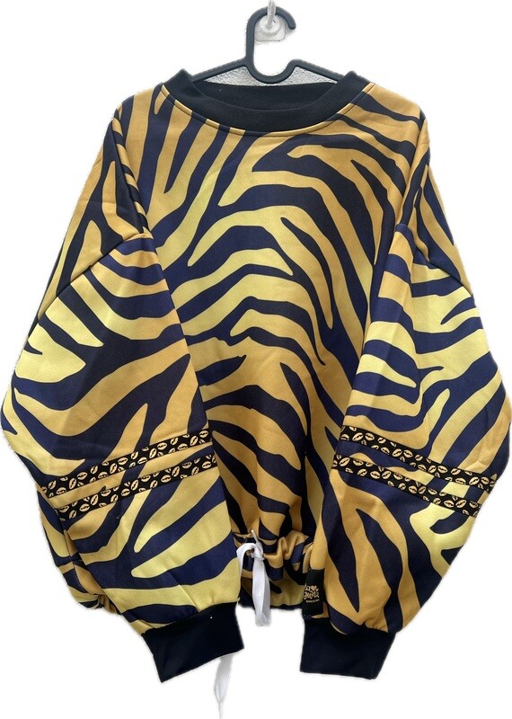 SUDADERA BAD BAT  CROP GOLDEN ZEBRA