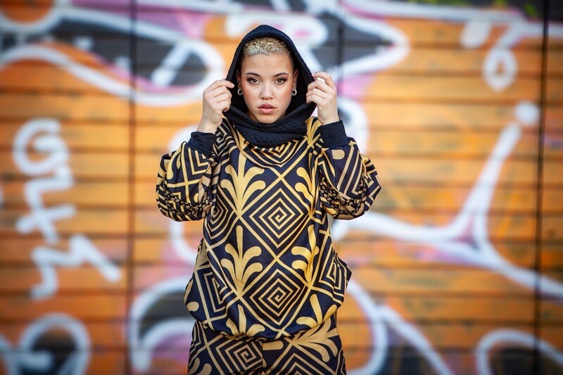 SUDADERA BAD BAT  CROP FLEUR DE LIS