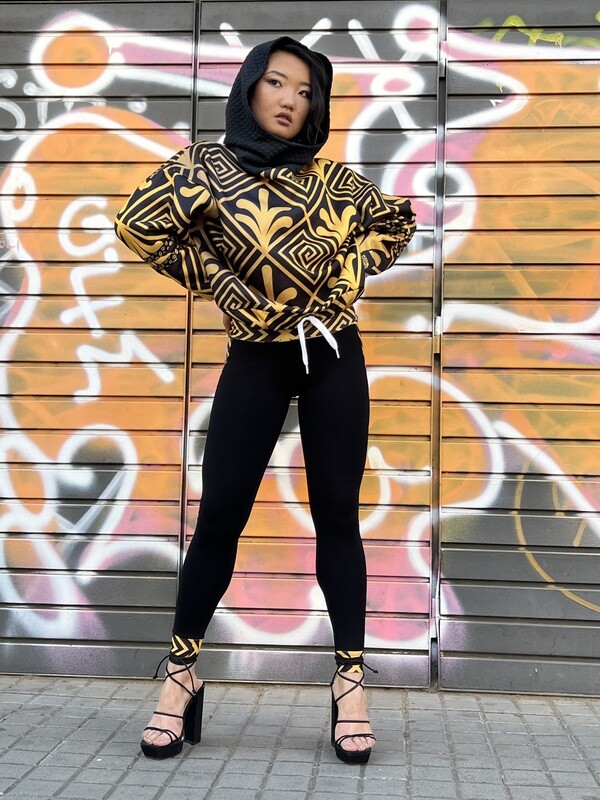 SUDADERA BAD BAT  CROP FLOR DE LIS