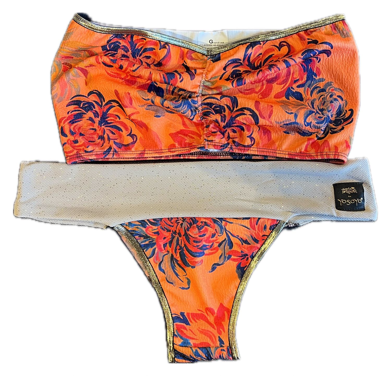 Conjunto bikini BRAZIL + BANDEAU “ORANGE MECÁNIC”