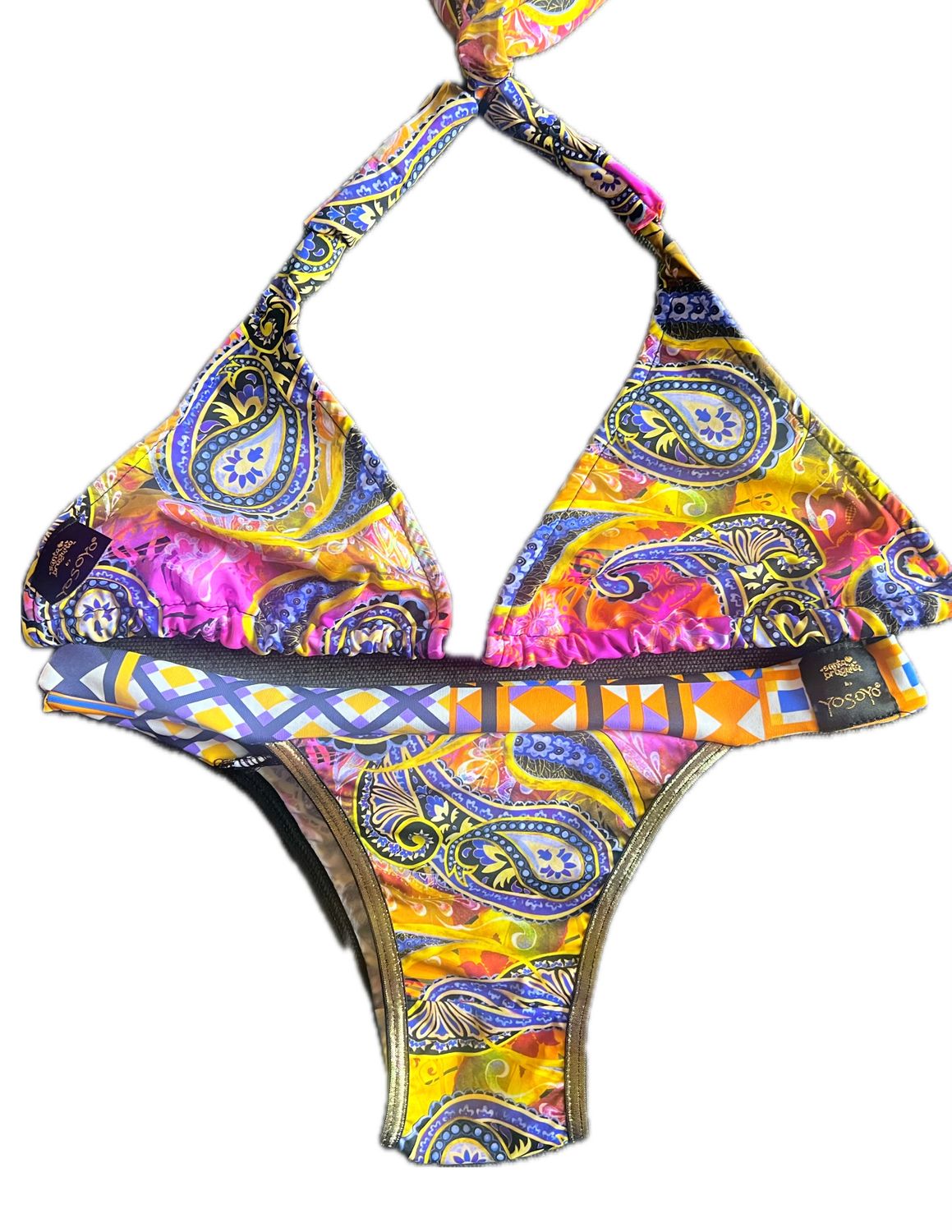 Conjunto Bikini Tiny  Brazil + triángulo FANTASY CASHMIR