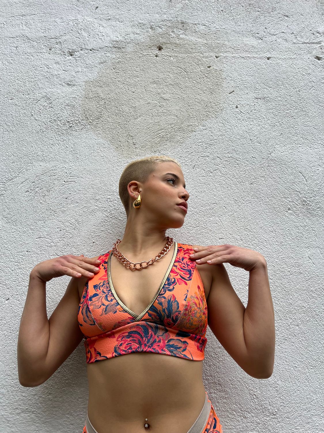 BRALET  (parte de arriba suelta) ” ORANGE MECANIC“