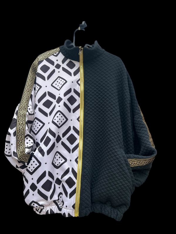 CHAQUETA BAD BAT OVER SIZE REVERSIBLE “BLACK WHITE BOGO”