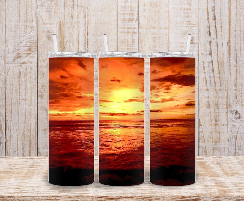 Sunset over water