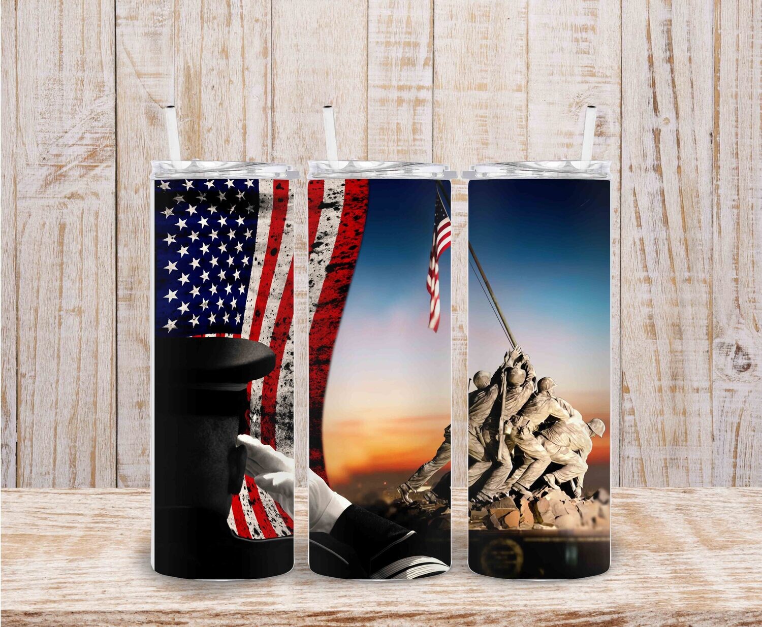 USA Flag Patriotic American Guns
