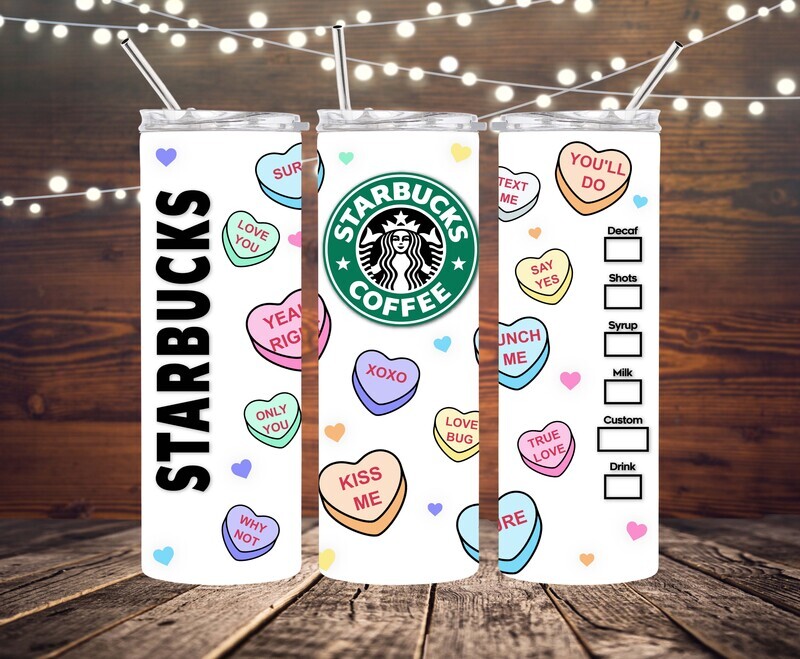Candy hearts Starbucks