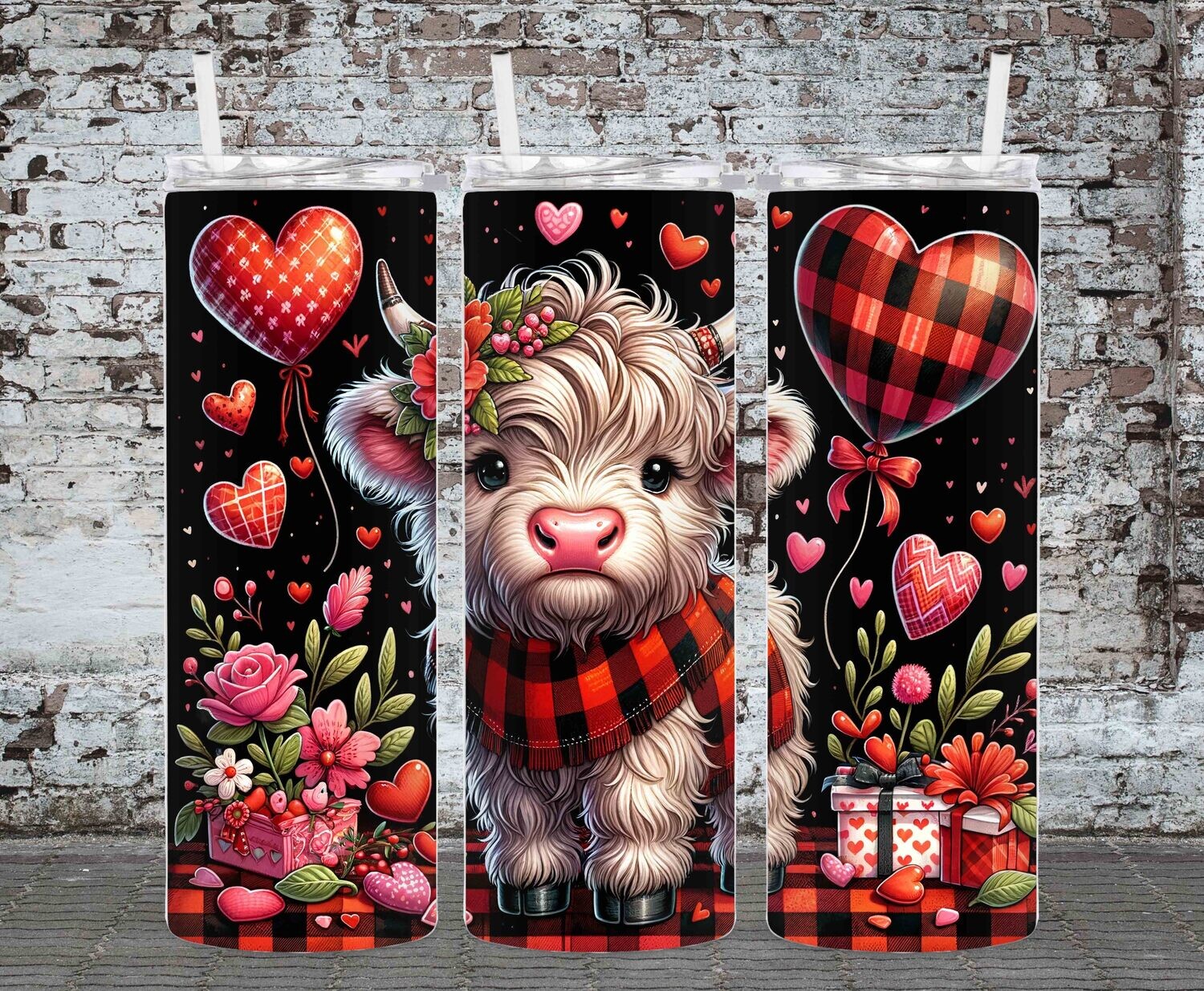 Highland Cow Valentine&#39;s Day