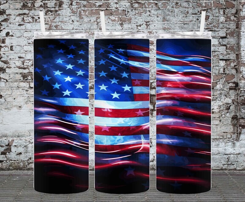 Neon American Flag