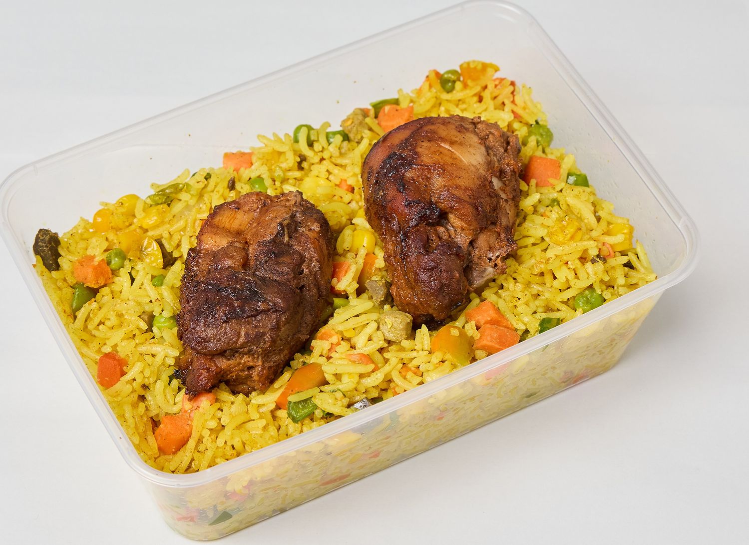 SPICY JERK CHICHEN WITH FRIED RICE