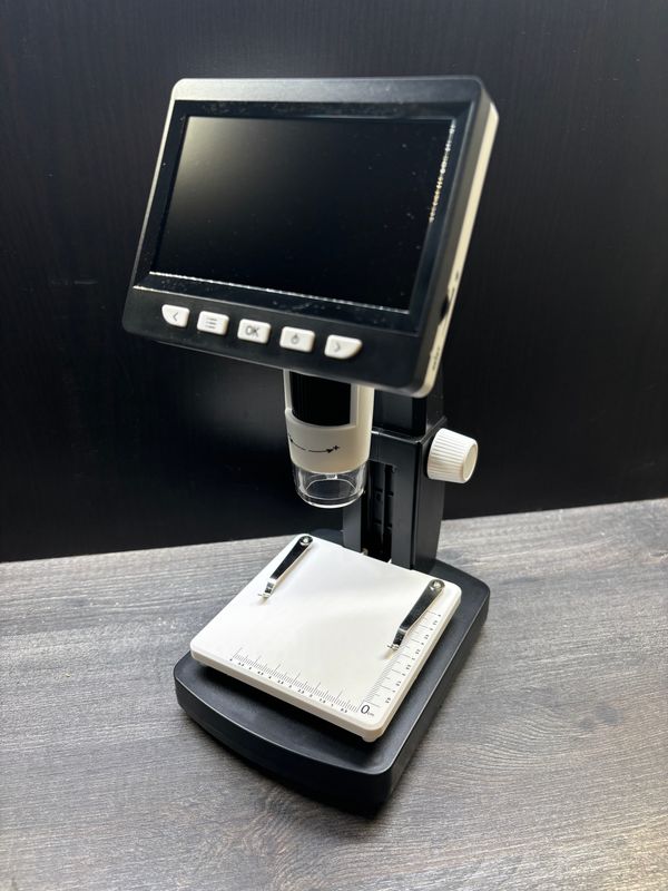 Digital Mikroskope USB mit 10,92cm Display 50x bis 1000x vergrößern in weiß + Ladekabel