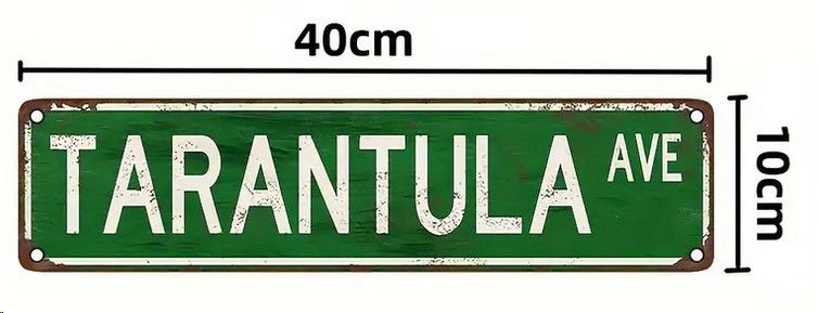 40 x 10cm Metallschild Tarantula Ave Wand oder Türschild