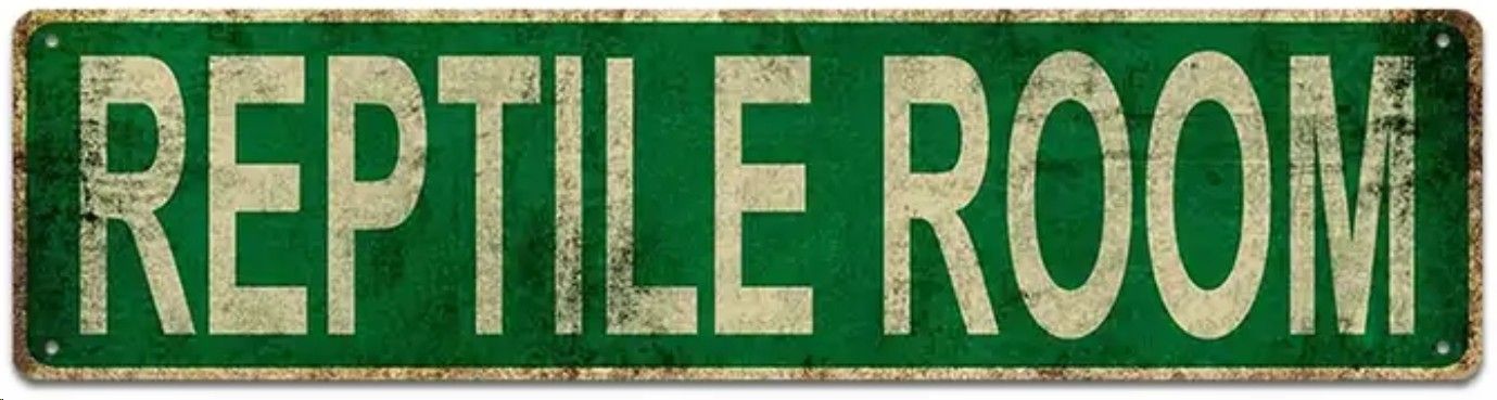 40 x 10cm Metallschild Reptile Room Wand oder Türschild