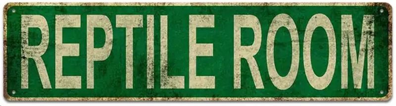 40 x 10cm Metallschild Reptile Room Wand oder Türschild