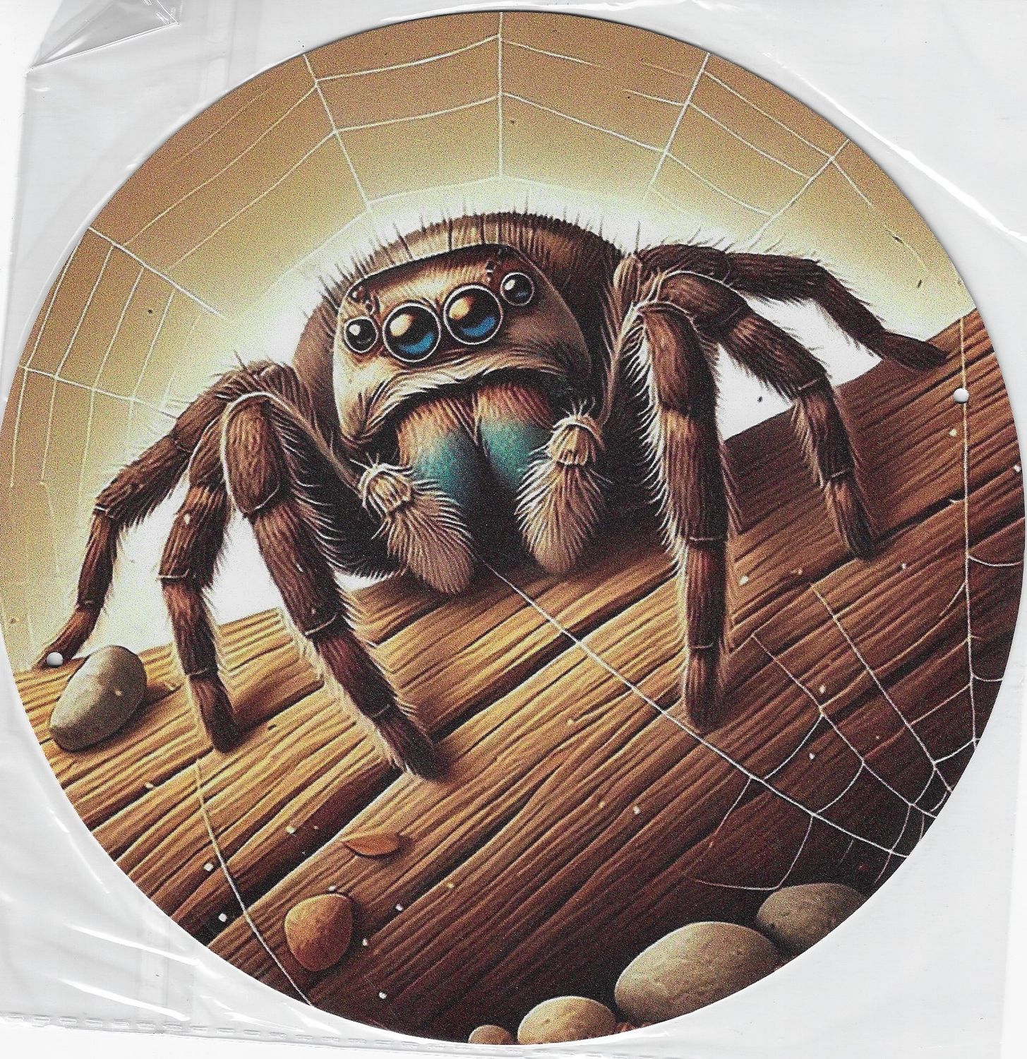 20cm ⌀ Metallschild Tarantel Bild Zeichnung Wand oder Türschild