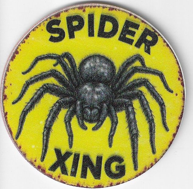 8cm ⌀ Acryl-Magnetplakette Spider XING Küchenmagnet