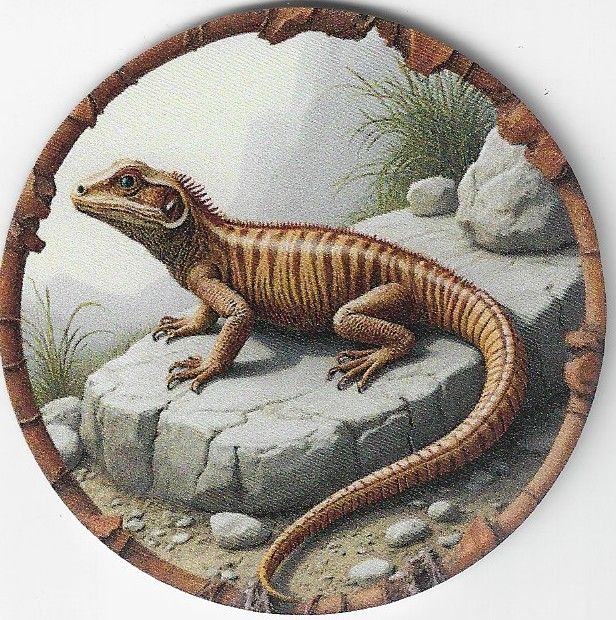 8cm ⌀ Acryl-Magnetplakette Reptile Küchenmagnet