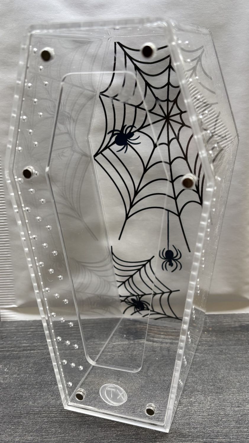 Acryl Terrarium Sargform Netzdekoration BTH 10 x 10 x 20cm mit Magnetverschluß
